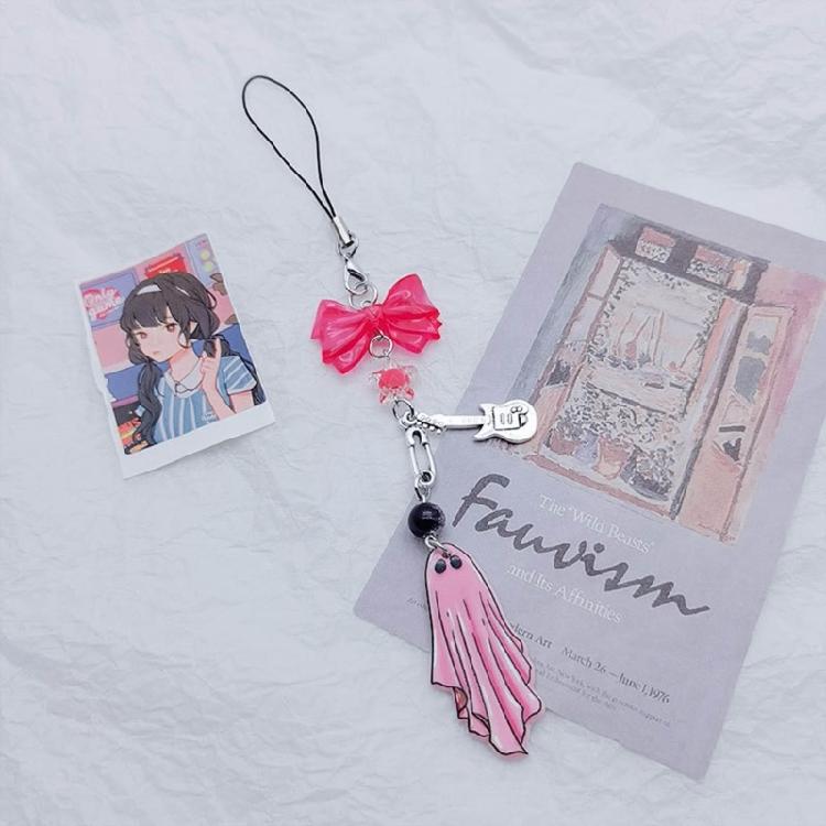 Y2K Phone Chain Cool Girl Sweet Pendant Strap with Star/Bowknot/Butterfly Charm