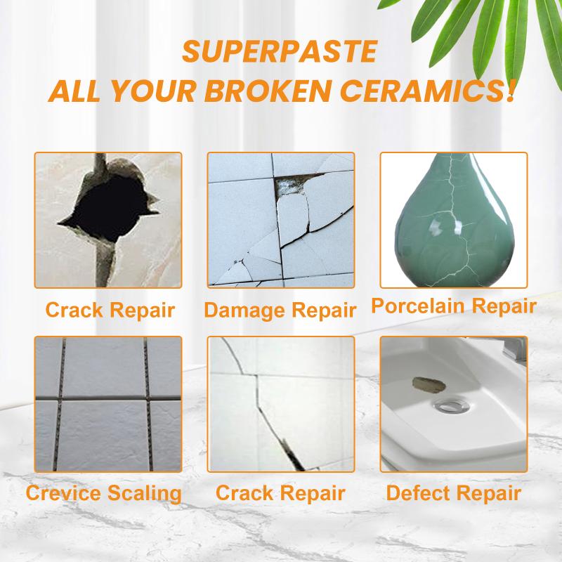 Ceramic Repair Paste Tub Tile & Shower Porcelain Repair for Crack Chip Ceramic Bathroom Tub Floor Ceramic Repair