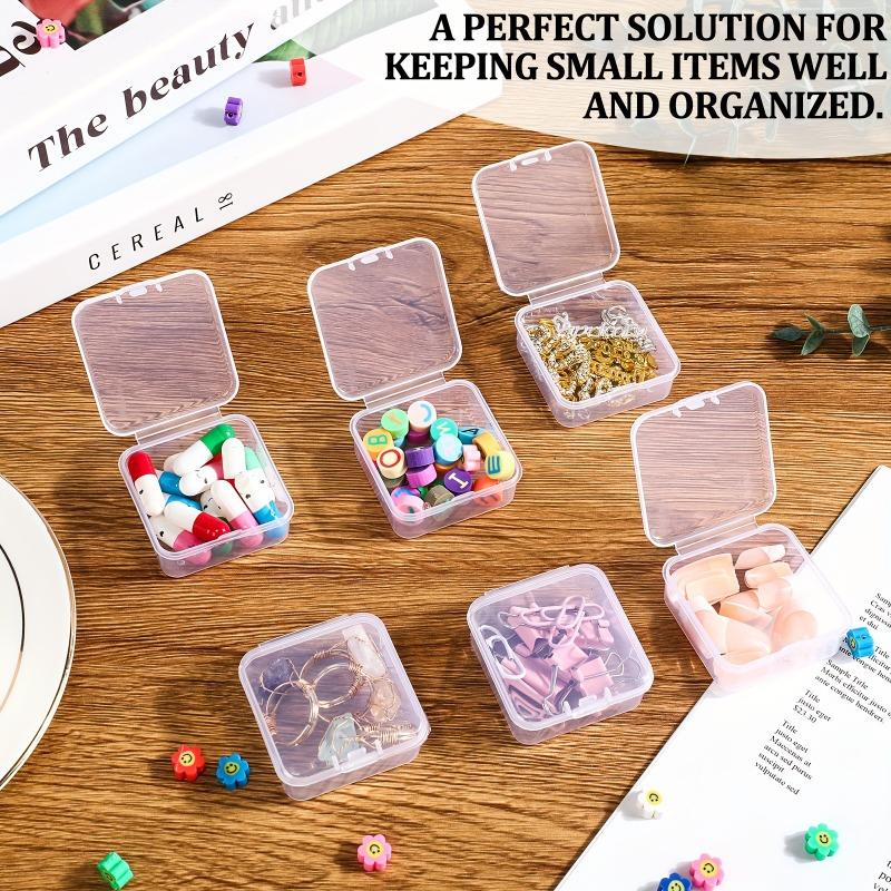 300er Pack Großpackung Klare Kunststoff-Aufbewahrungsboxen mit Deckeln Transparenter Behälter Schmuckperlen Ohrringe Bastelartikel Kleinigkeiten Organizer-Boxen