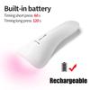 YIKOOLIN Handheld UV LED Nail Lamp USB Rechargeable Mini Manicure Lamp Nail Dryer With 5 Lamp Beads Quick Drying Gel Nail Polish