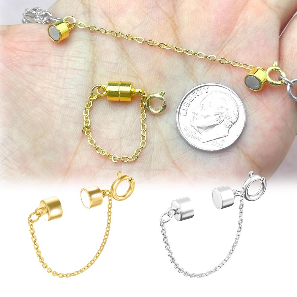 6pcs Magnetic Bracelet Extender with Safety Chain Necklaces Converter  for Girls
