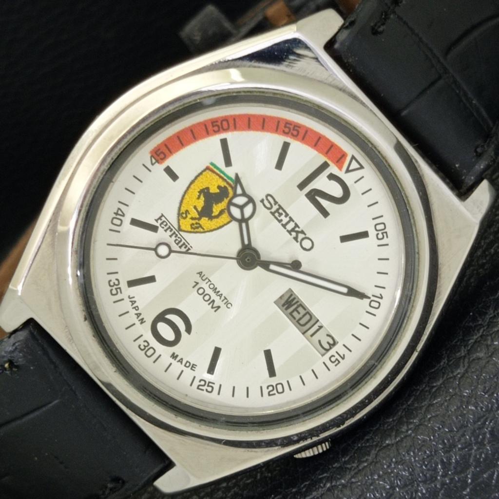 

SEIKO AUTOMATIC VINTAGE JAPAN 7009A MENS FERRARI DIAL WATCH a700410-5 R203-a700410
