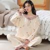 Pure Cotton Women's Sweet Style Long Sleeve Pajama Set - New for Spring, Summer, Autumn 2025.