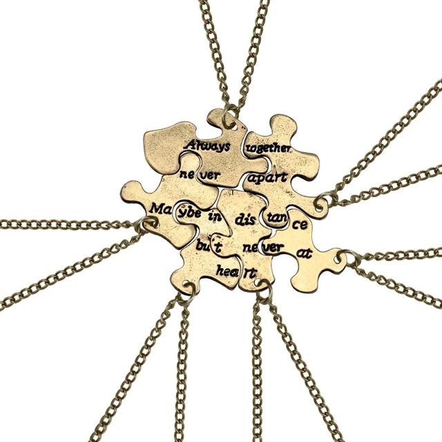3/4/5/6/7/8/9/10PCS Best Friend Good Friends Necklace Friendship Letter BFF Pendant Necklace Fashion Graduation Ceremony Gift
