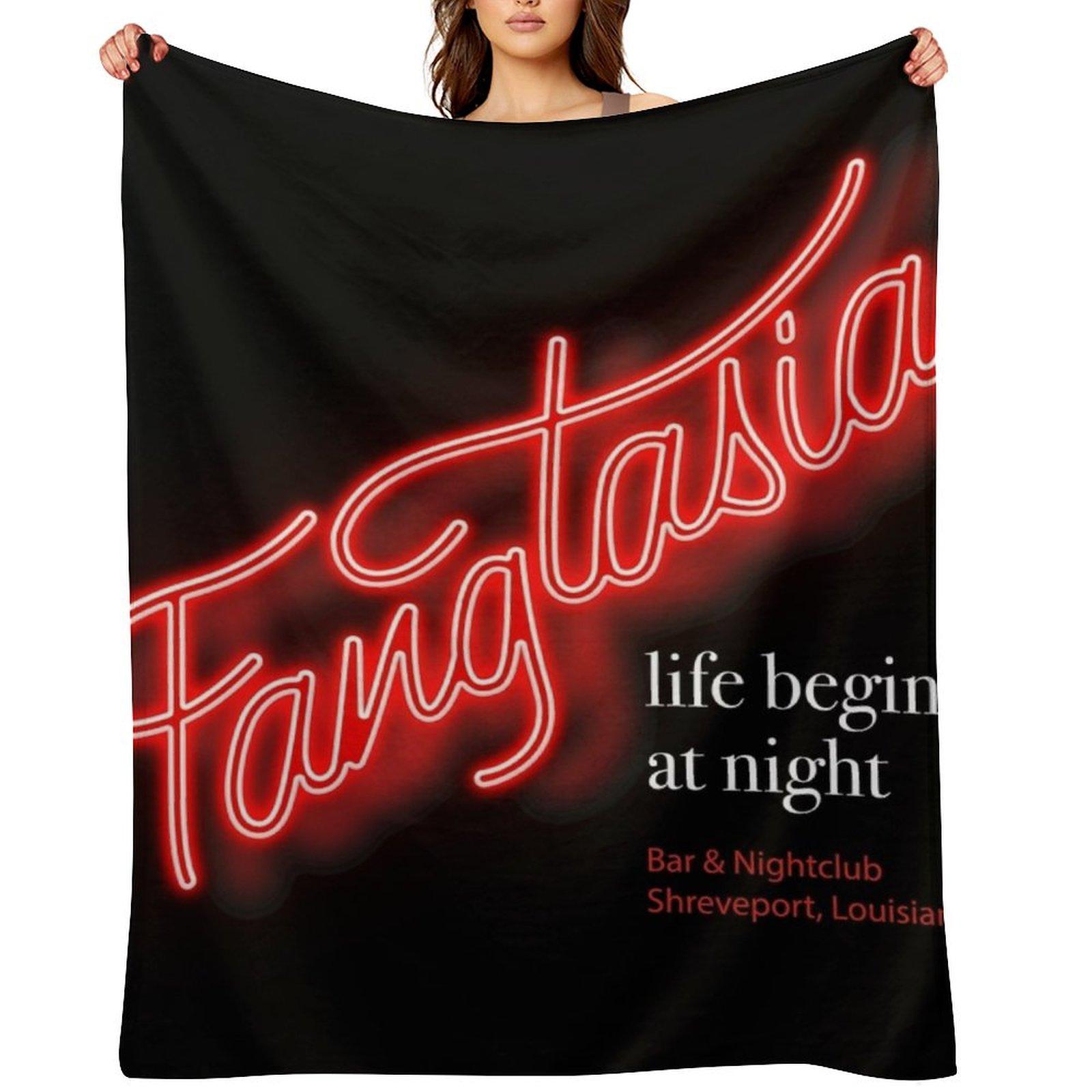 Fangtasia Nightclub Merch (True Blood) Throw Blanket Hair Personalized Gift Soft Plush Plaid Comforter Blankets 30x40in