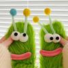 Cute Ugly Big Eye Funny Fleece Floor Socks  Coral Velvet Thickened Warm Plush Socks Autumn And Winter Home Socks