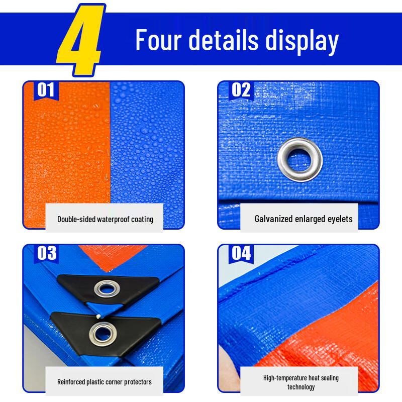 ZISIZ Heavy-Duty PE Waterproof Tarpaulin