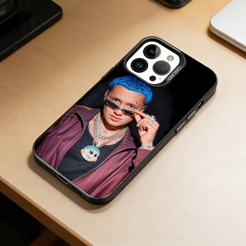 BC-Rapper Blessd Cantante Phone Case For iPhone 17,16,15,14,13,12,11 Plus,Pro Max,XS,Colored Silver Plated Inside Cover