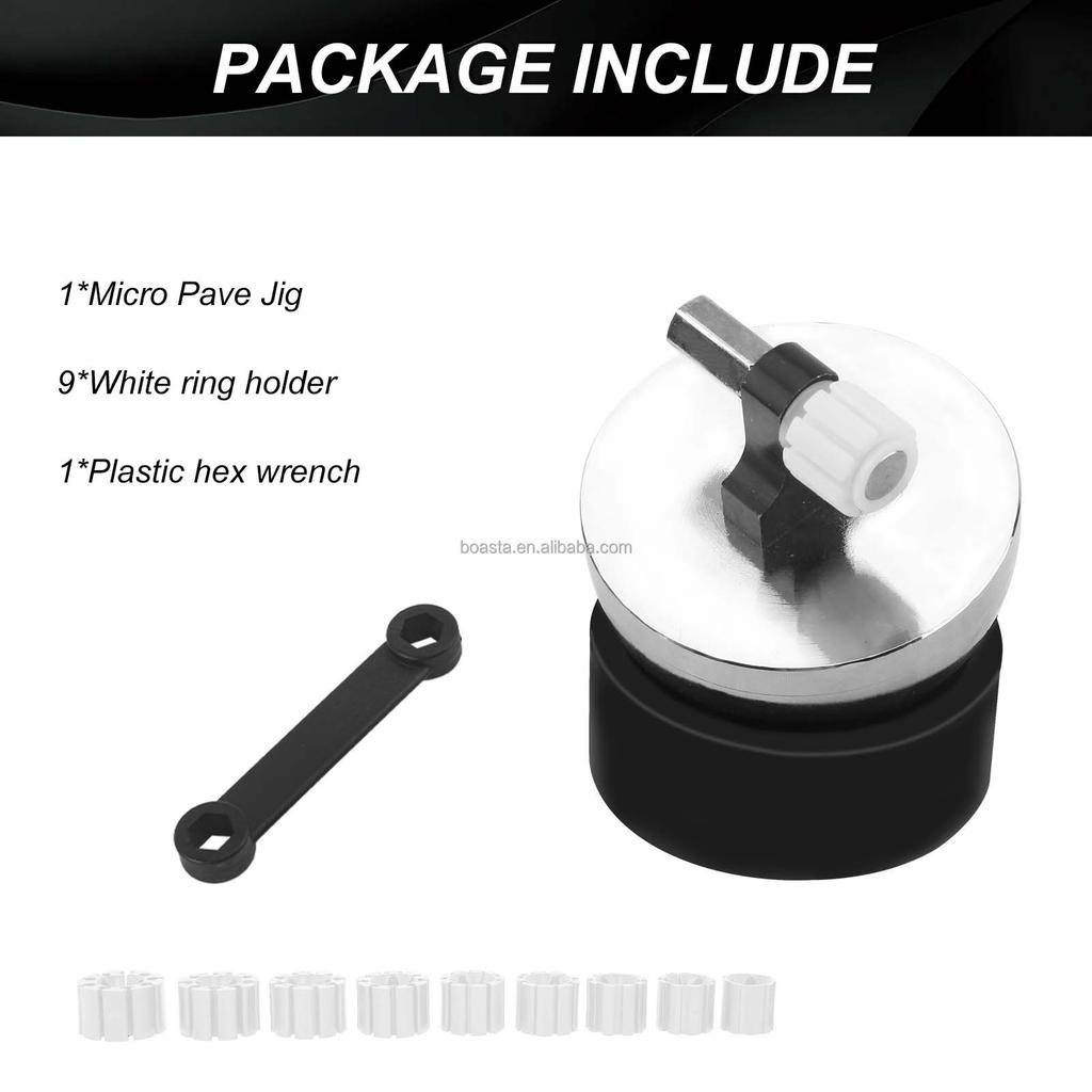 Boasta G Micro Pave Hemisphere Ring Holder Jewelry Making Stone Setting Engraving Machine Fixture Ring Clamp Tool with Inserts