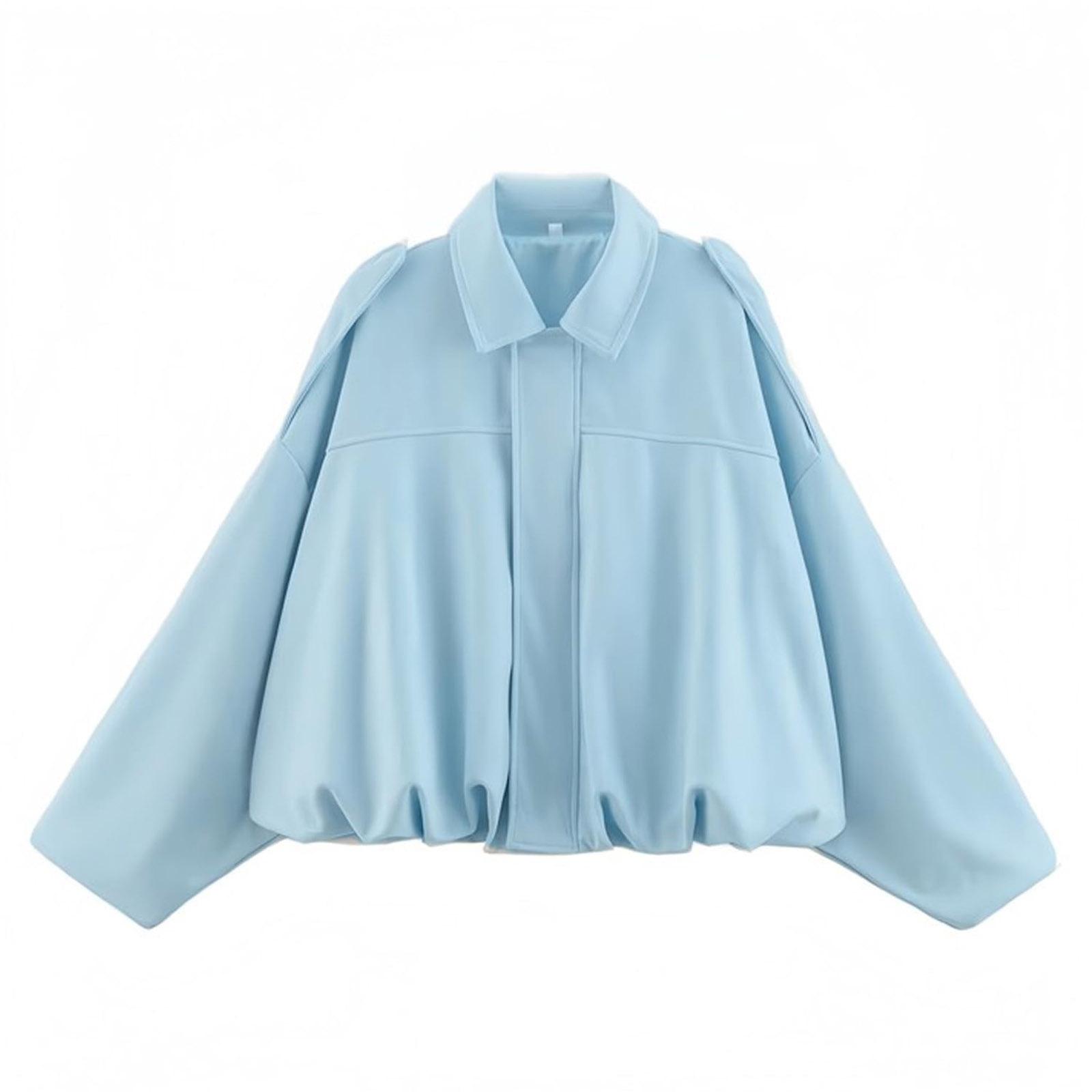 

Женская однотонная модная куртка с длинным рукавом на молнии, повседневный топ S