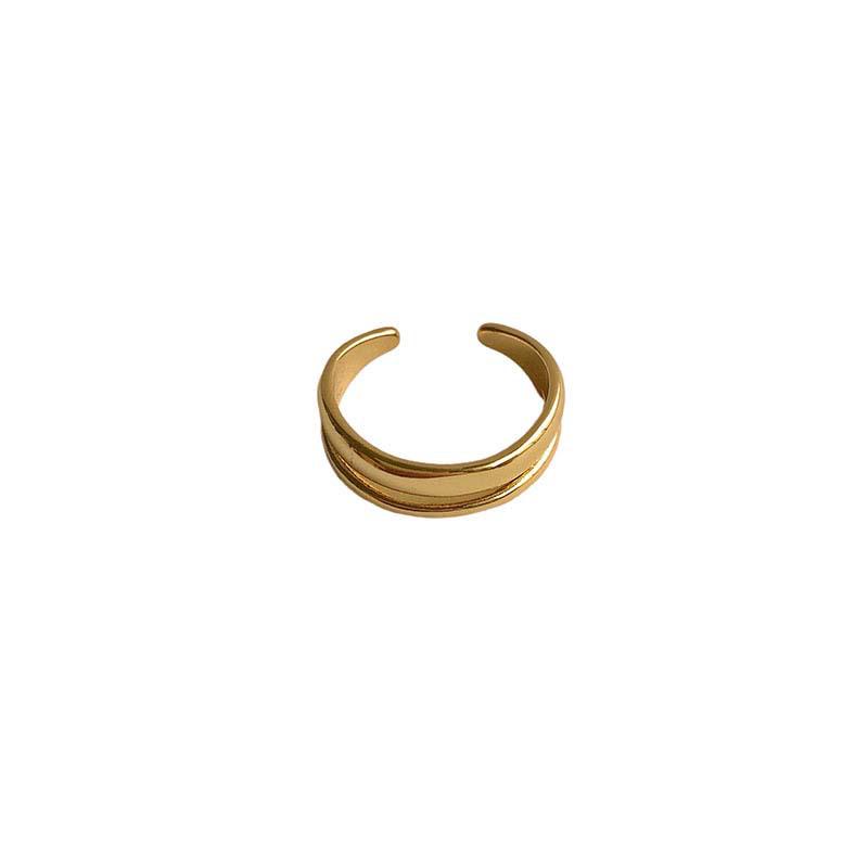 Chic European & American Style Smooth Plain Band Ring for Women - High Design, Light Luxury Fashion