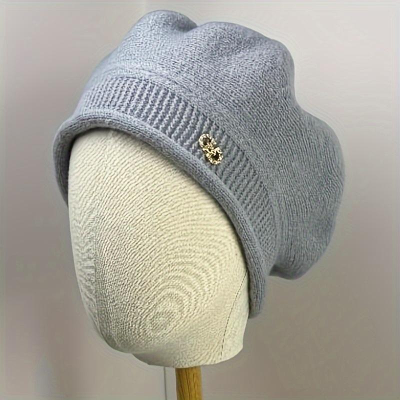 Women'S Lightweight Beret Hat - Elastic Stretch Fit, Soft Warm Autumn Winter Style, Black Versatile Fashion Accessory, Cold Weather Headgear,
