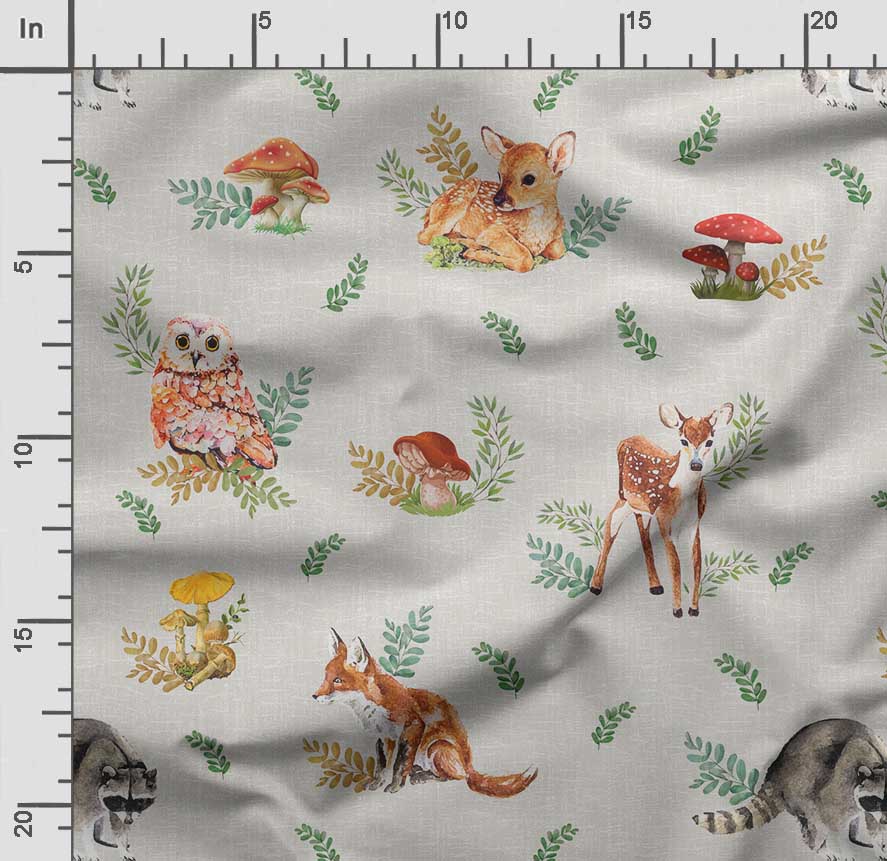 Soimoi Animals Print,  Cotton Cambric, Quilting Fabric Sold by The Yard 42 Inch Wide, Medium Weight Cotton Fabric, Sewing  Supplies,