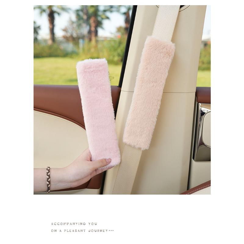 Plush Solid Color Car Seat Belt Shoulder Pad
