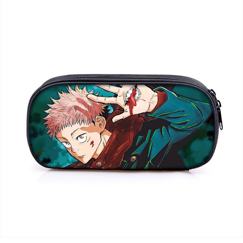 Jujutsu Kaisen Pencil Box With Large Capacity For Students And Makeup Essentials