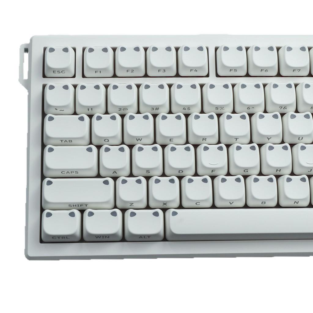Cute Cat Ear Keycap: PBT Dye-Sublimation, Translucent, Compatible with MX Switches