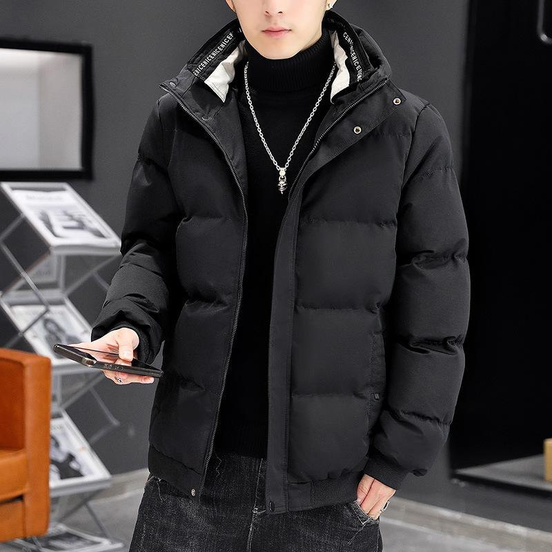 Warm Cotton Jacket for Men In Winter New Cotton Jacket Korean Style Thickened Cotton Jacket for Men Hooded Teenager Jacket