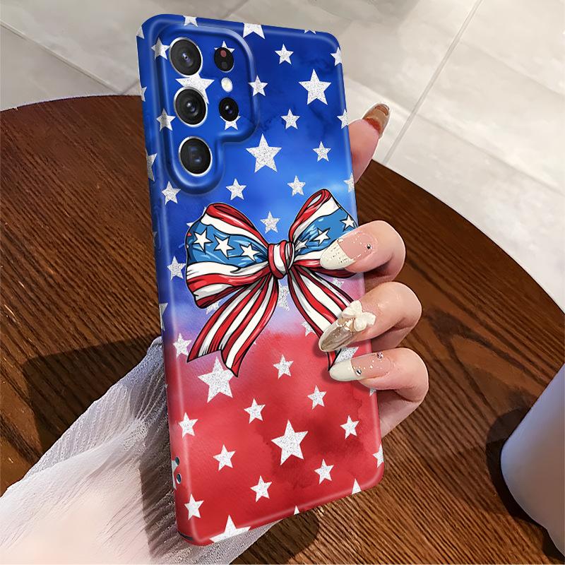 Black Friday Star Bow American Retro S25 + Mobile Phone Case Male Galaxy S22ultra Protective Case