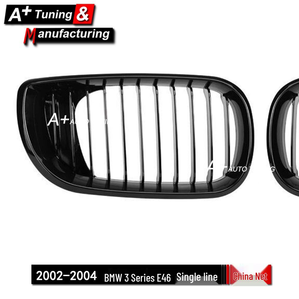BMW 3er Reihe E46 2002-2004 (4-Türer) Heller dreifarbiger Kühlergrill, einzeilig