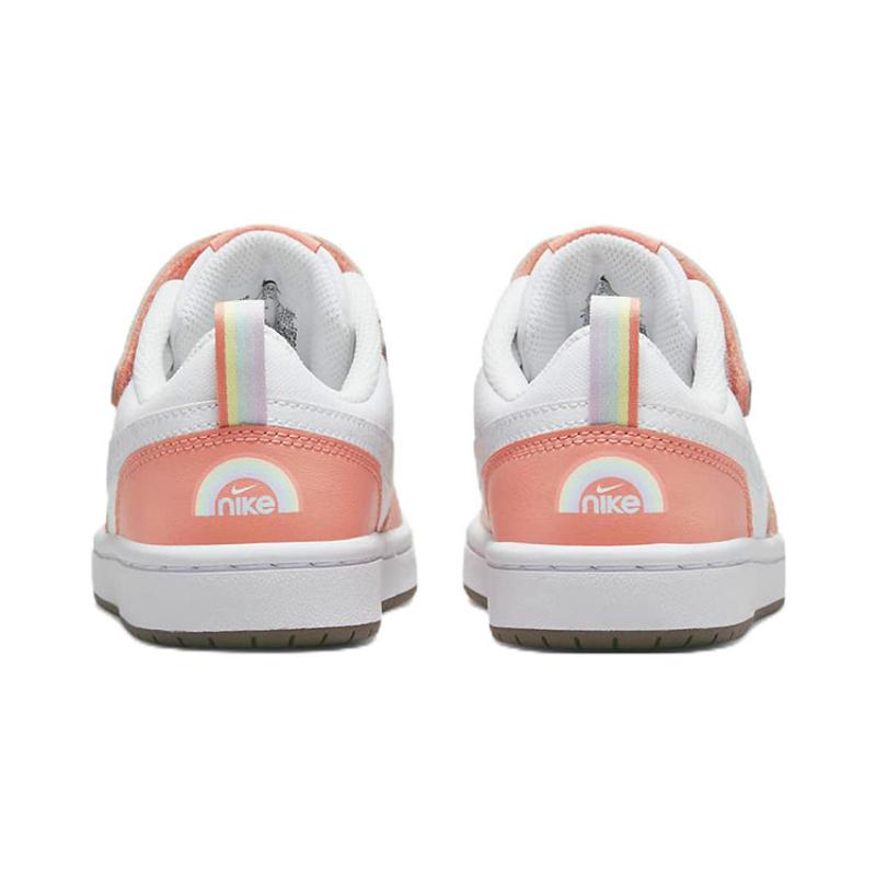Nike Court Borough Low 2 White Light Madder Root PS Sneakers DM1217-100