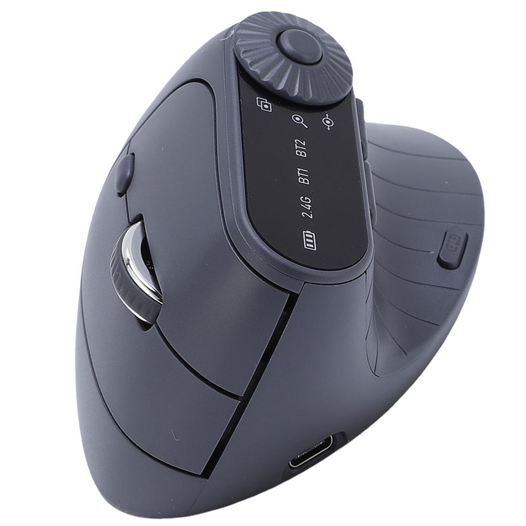 Ergonomic Vertical Wireless Mouse Bluetooth and 2.4GHz Dual Mode Adjustable DPI Rechargeable Silent