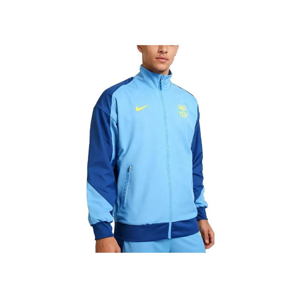 Nike Dri-Fit Academy University Blue White Short-Sleeve Soccer Top Men's FZ3958-412