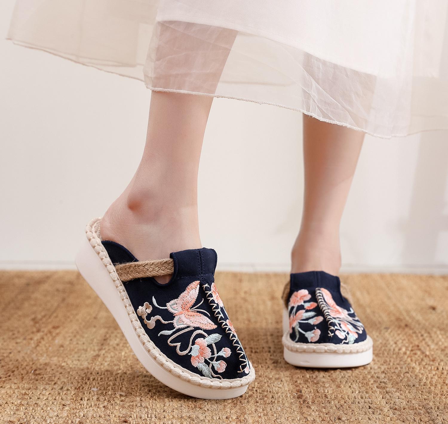 Дяньюнь мода этнический стиль Юньнань характерная вышитая ткань обувь ханьфу 40 — фото 7