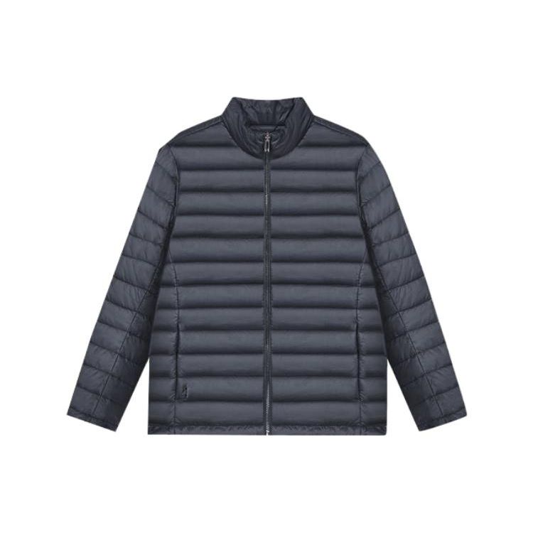 Fila Solid Color Zip-Up Hooded Reversible Long Sleeve Cotton Jacket Men Jackets Black F11M412701F-BK