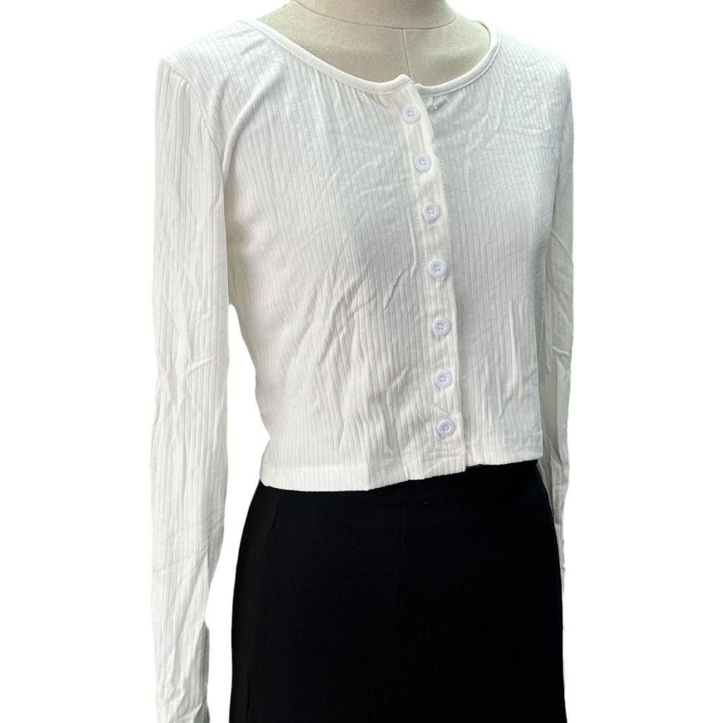 Women's Summer Ice Silk Knitted Crop Cardigan - Thin, Long-Sleeve, Sunscreen, Tight-Fit