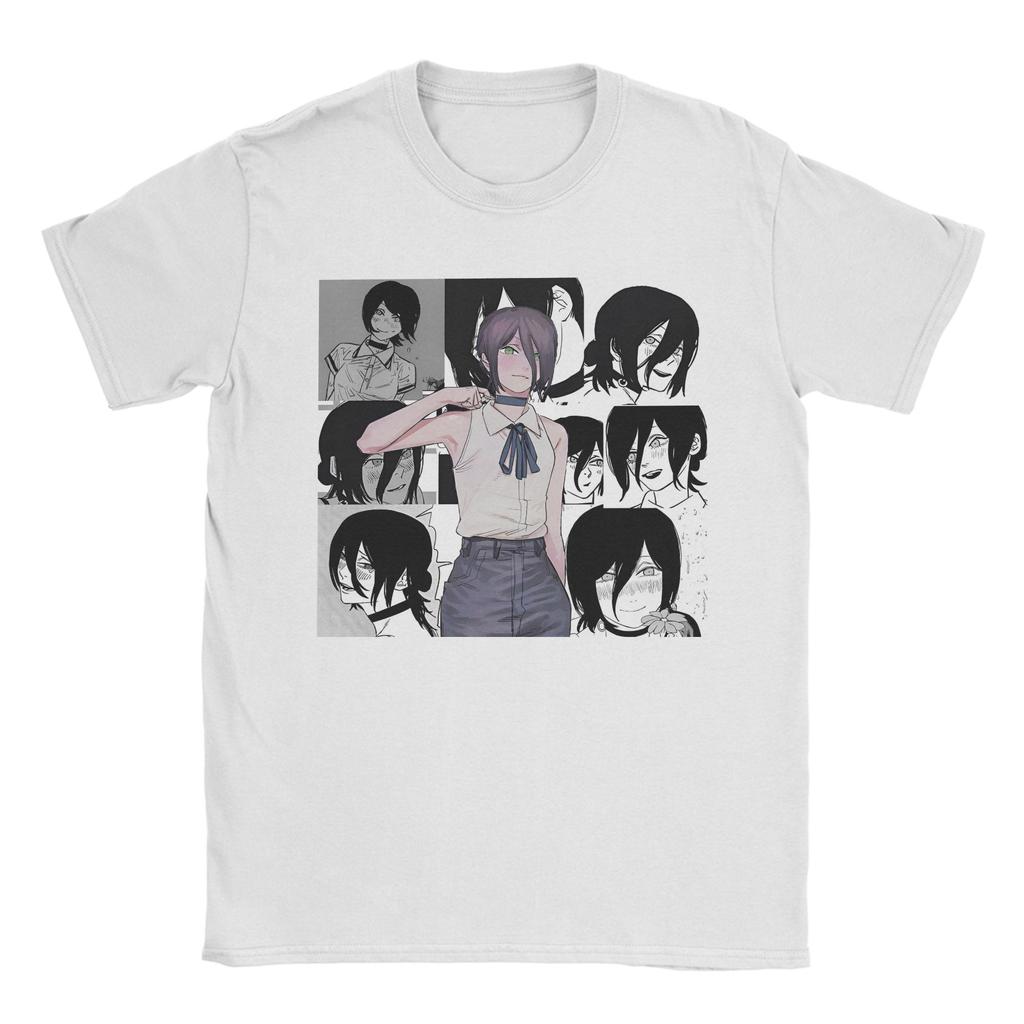 Funny Makima Chainsaw Man T Shirt For Men Women 100%Cotton Short Sleeve  Round Neck Summer Top Tee