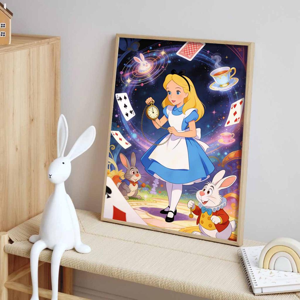 Disney Diamond Painting Kit Full Diamond Round Alice In Wonderland Home Decor Craft Gift