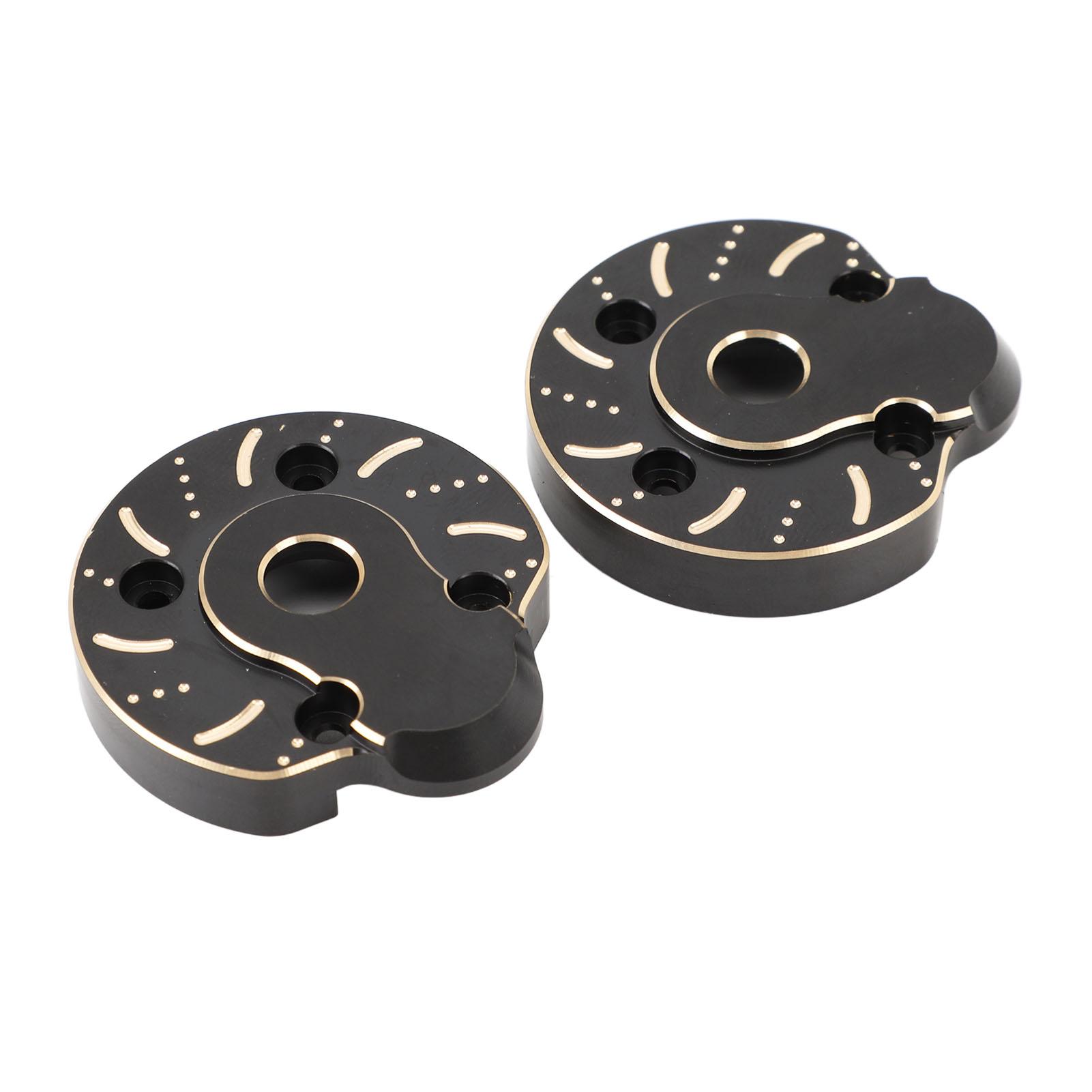 

2pcs Portal Cover Plates Brass Portal Covers Weights for Capra for SCX10 III 1/10 RC Crawler Car Front Rear Axle Covers Black