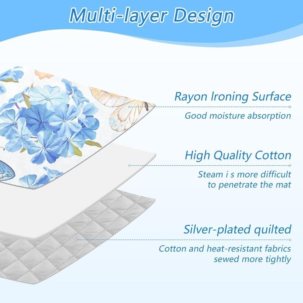 Ironing Mat Portable Ironing Pad Ironing Blanket for Table Top Heat Resistance Double-Side Using Travel Large 47.2 x 27.6 Inch Foldable Lightweight