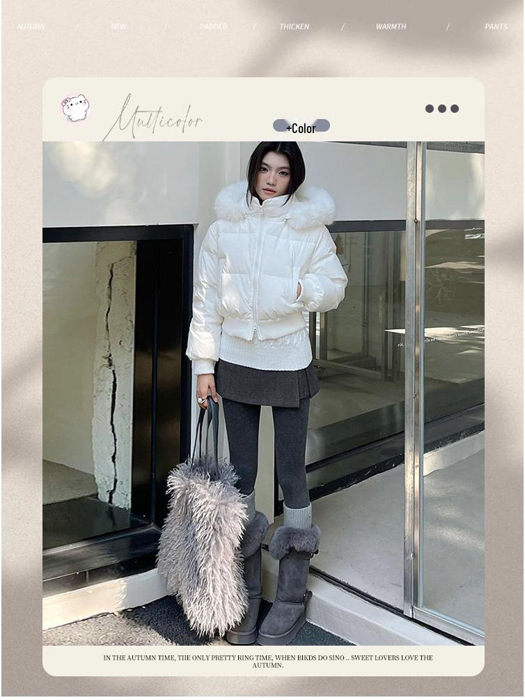 Women's Gray Wool Blend High-Waist Slimming A-line Short Skirt Pants - Winter 2026 Trendy Hip-Hugging Design