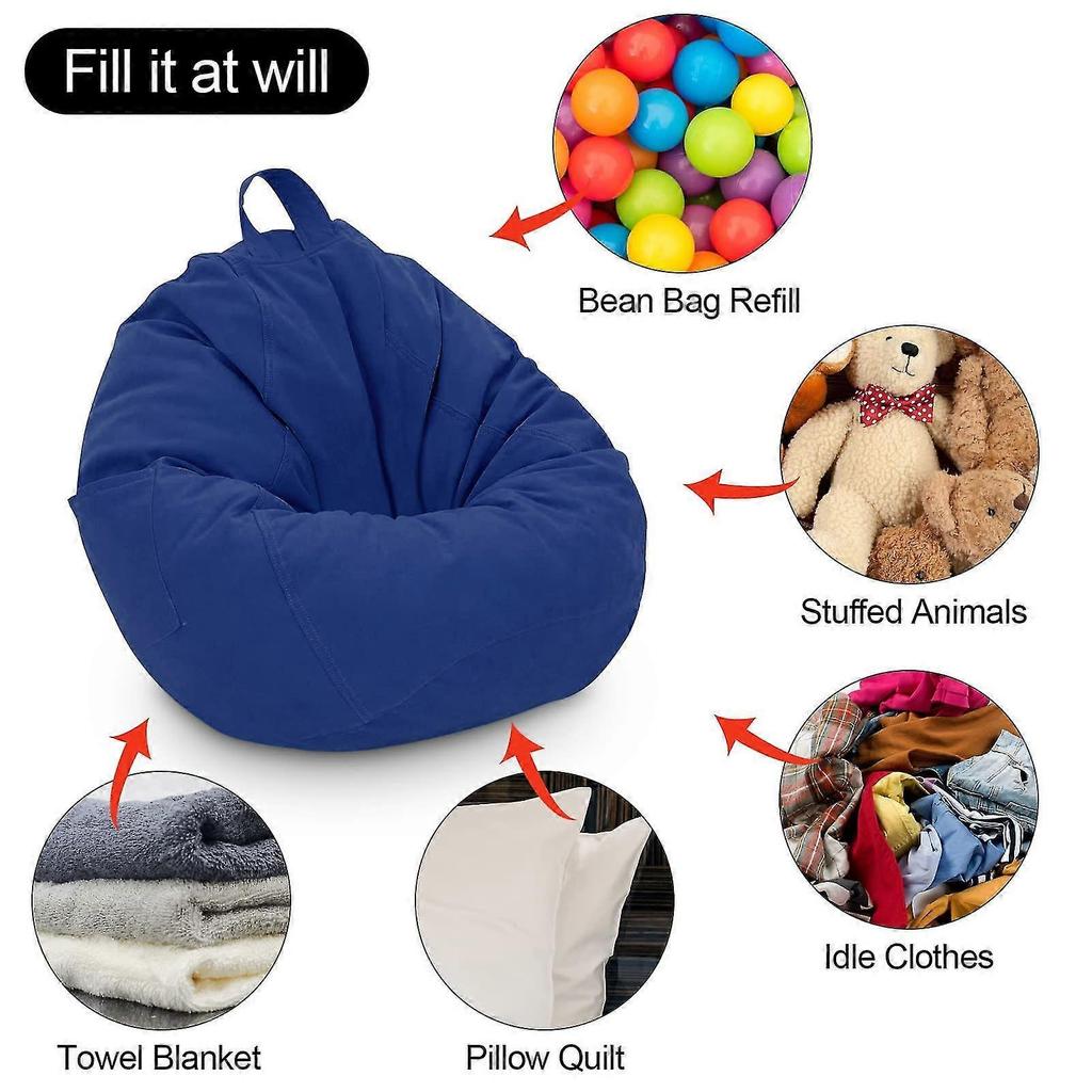 Bean Bag Chair Cover No Filling Soft Gaming Bean Bag Chair Lazy Bean Bag Sofa Chair Cover80 X 90cm