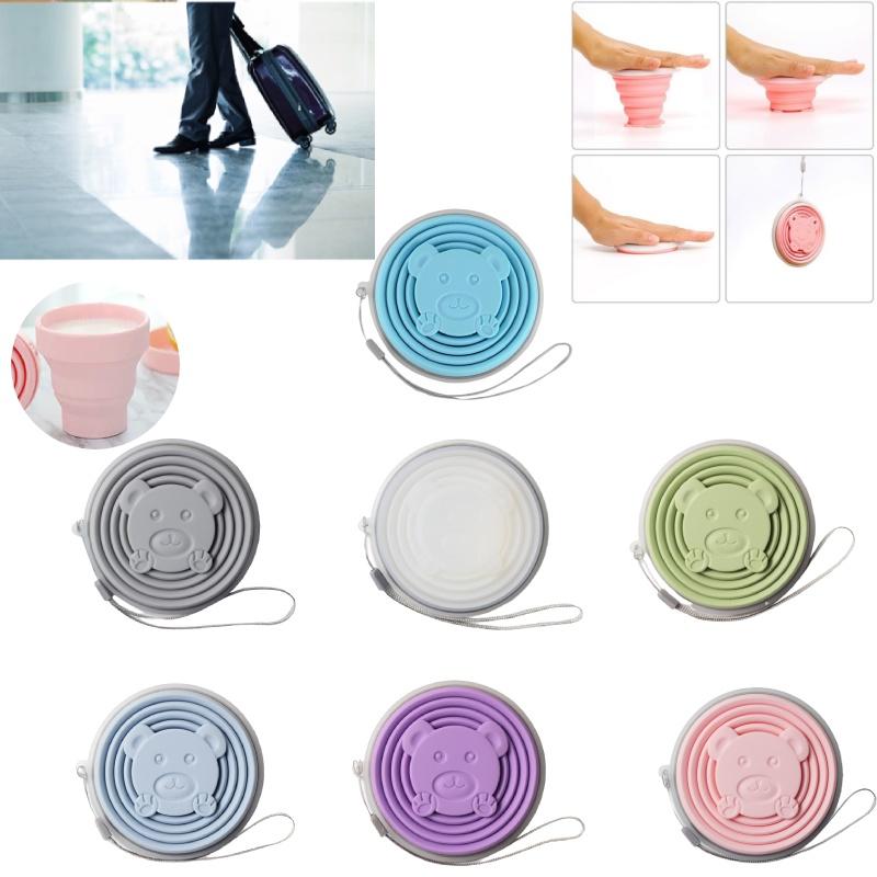 Portable Outdoor Travel Collapsible Silicone Cup Candy Colors