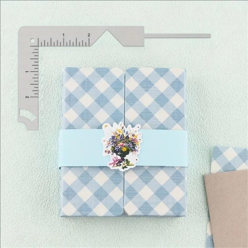 Multipurpose Book Cover Measuring Tool With Stainless Steel Construction For Crafts