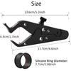 Universal Motorcycle Cruise Control - Throttle Lock Assist Grip Clamp with Silicone Ring - Durable (1, Black)