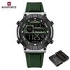 Naviforce Men's Sports LCD Digital Watch Silicone Strap Waterproof Night Mode Chronograph Week Multifunctional Outdoor Men's Boy Watch NF9241T