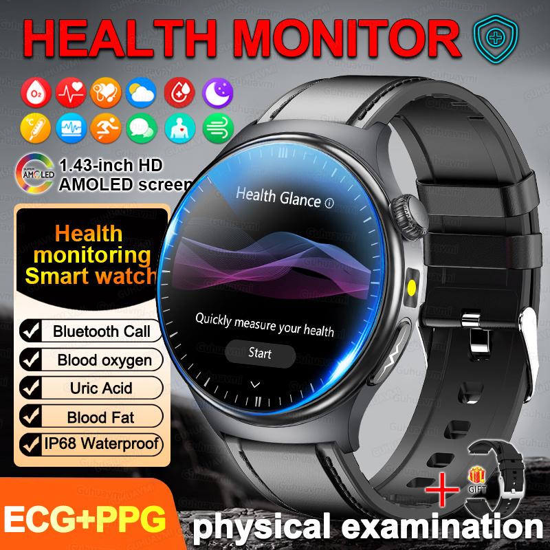 2026New Health Diagnosis Smart Watches Men Sport ECG Heart Rate Blood Pressure Uric acid Waterproof Smartwatches For Men women