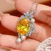 Set Accessories Inlaid Necklace Ring Color Treasure Bird'S Nest Cut Female Premium Sensitive Style