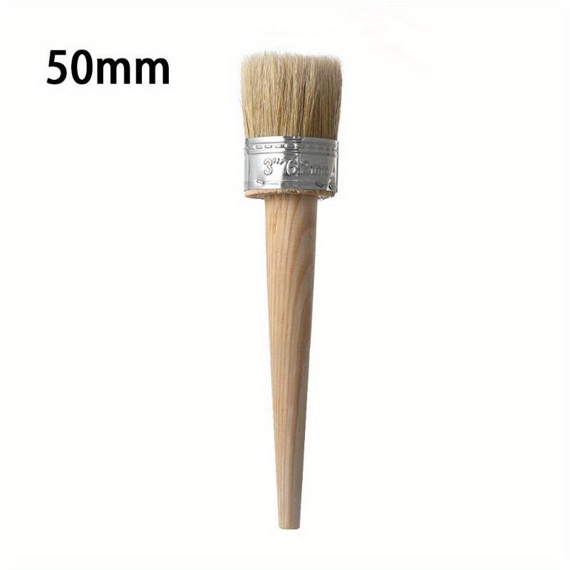 1pc Round Bristle Chalk Oil Paint Painting Wax Wooden Handle Brush Artist