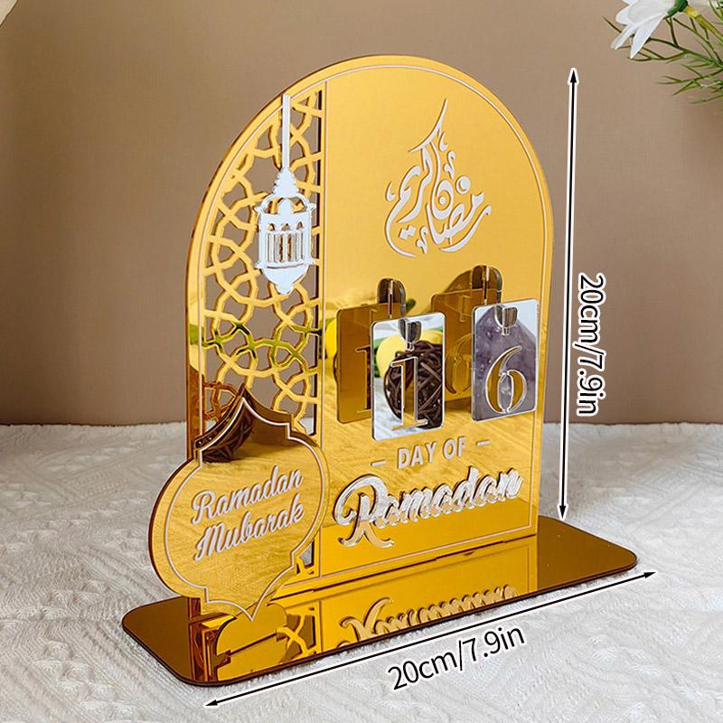Ramadan Advent Calendar Party Decoration Eid Mubarak Muslim Eid Al Fitr Table Countdown Calendar Islamic Festival Gifts