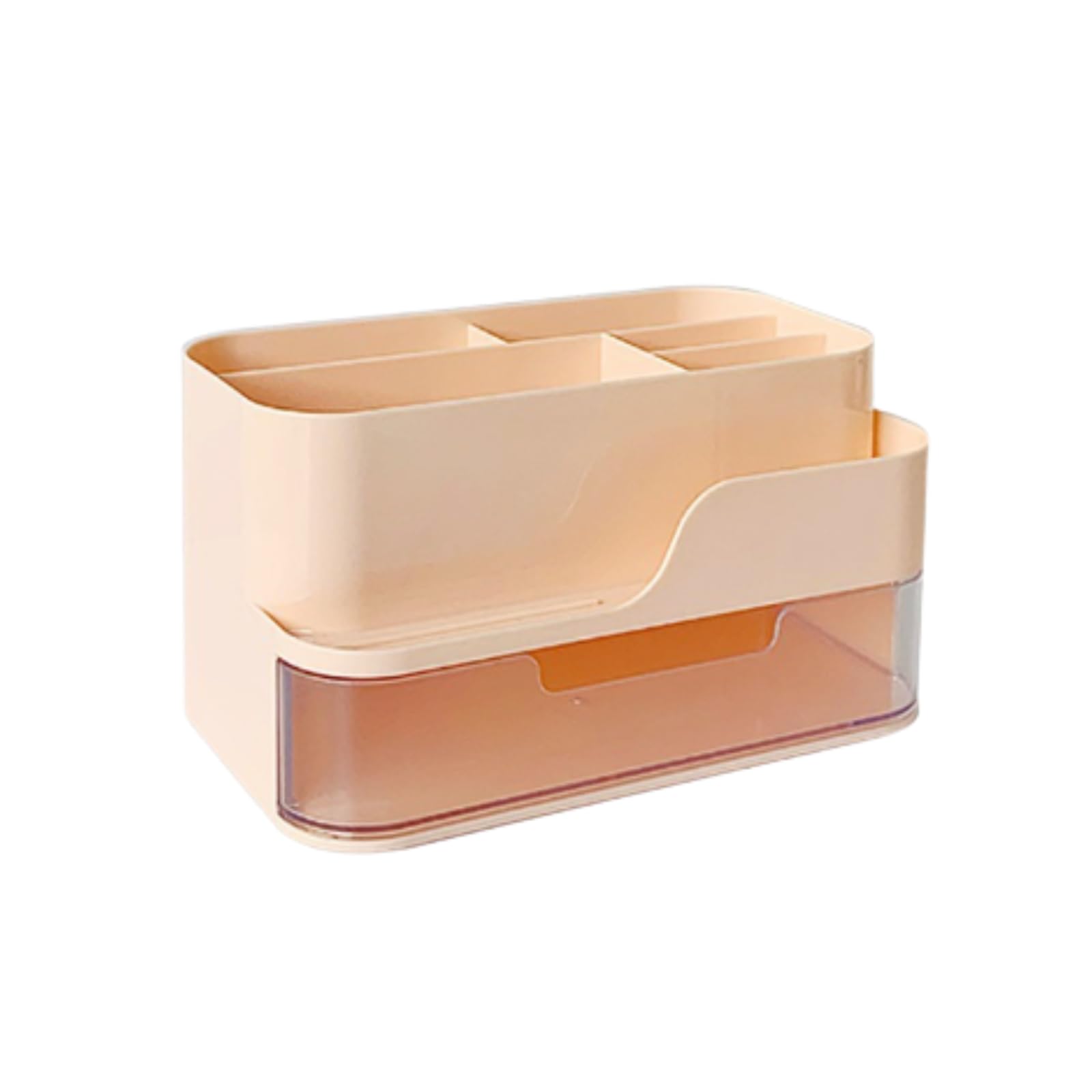 

HaOhana Desktop Storage Organizer with Drawers, Box, Small Item Storage, Remote Control Rack, and Stationery Case for Stylish Organization (Pink)