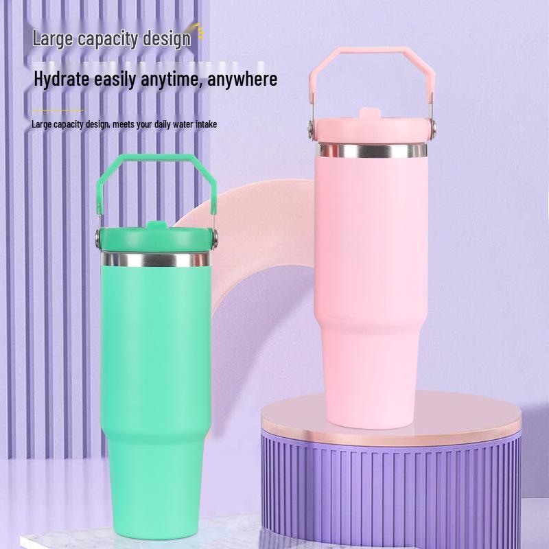 30oz 304 Stainless Steel Ice Buster Cup - Portable Double-Layer Vacuum Insulated Outdoor Tumbler with Handle