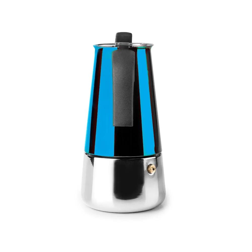 Ibili Moca Blue Stove-Top Coffee Maker 10 Cups Blue