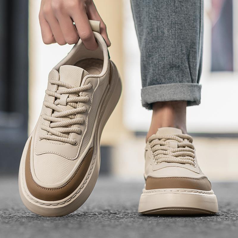 Fashion Fashion Microfiber Leather Men's Casual Shoe Youth Teenage Sneakers Comfortable Skateboard Footwear Comfy Men Vulcanize Footwear
