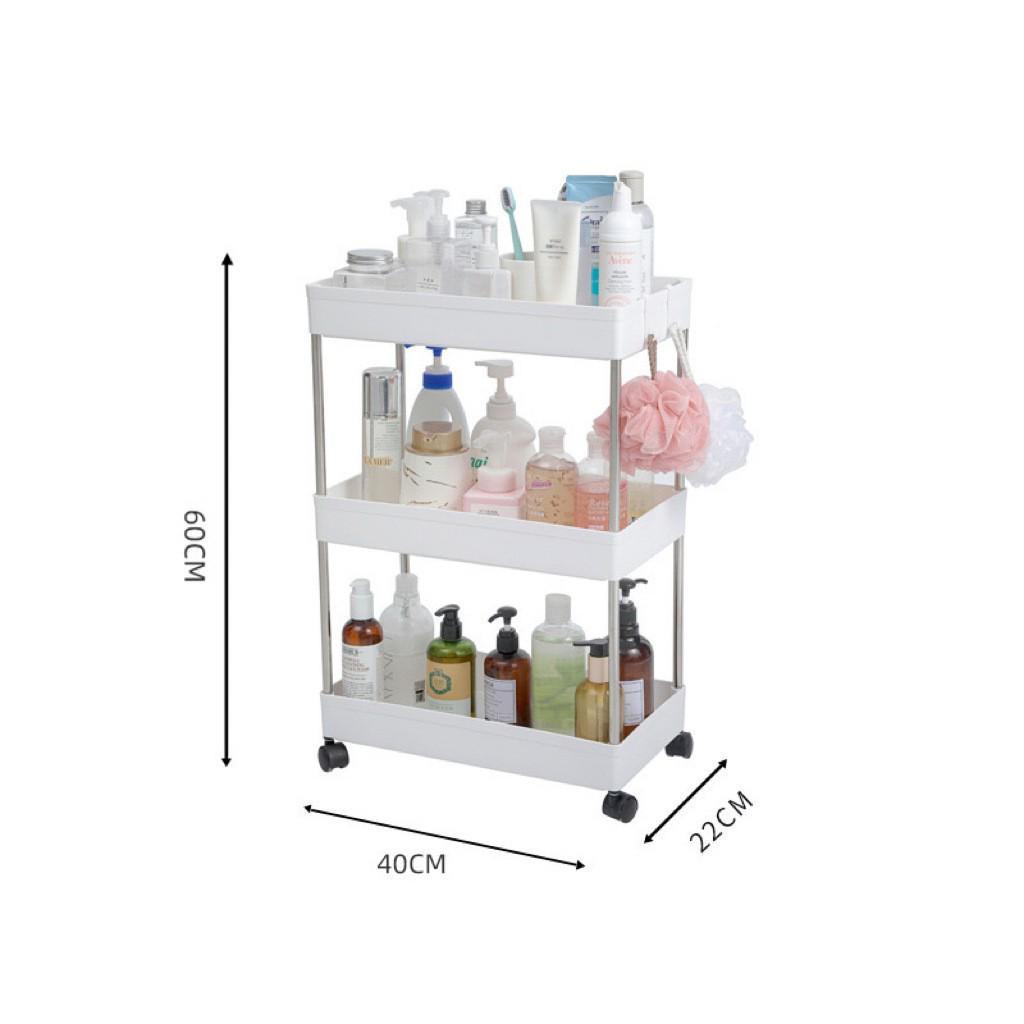 Portable Multi-Layer Bathroom & Kitchen Storage Trolley