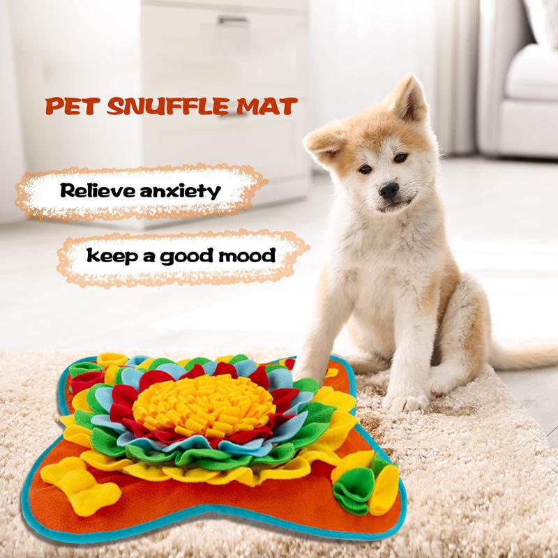 Dog Snuffle Mat Interactive Slow Feeding Puzzle 1PC Soft Washable Pet Boredom Relief Mat Encourages Natural Foraging for All Dogs