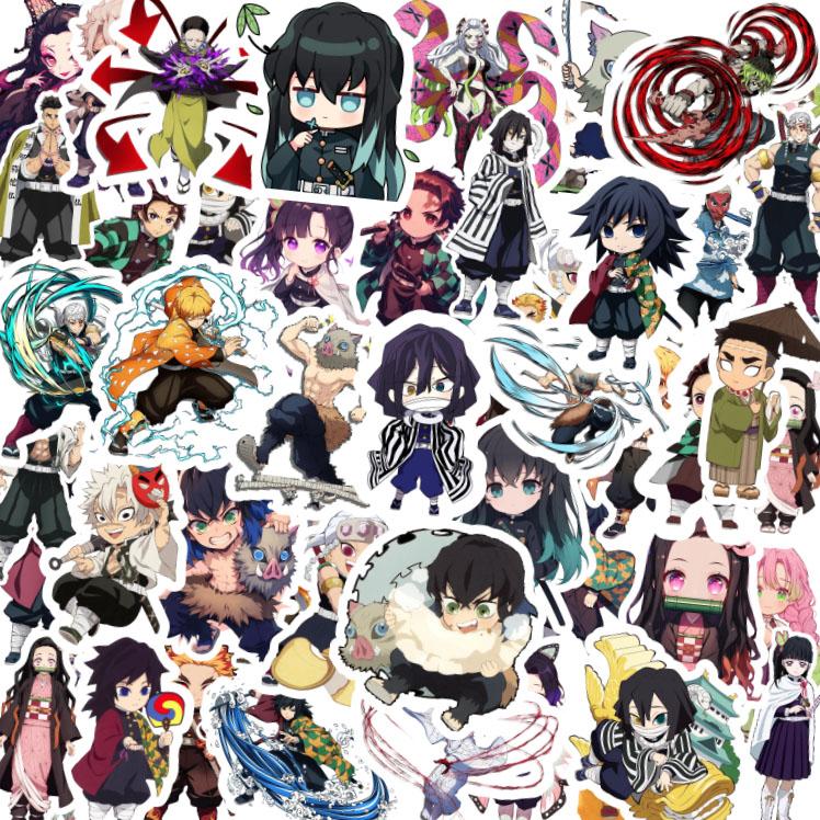 55/110/220Pcs stickers of Nezuko Kamado from Demon Slayer anime, suitable for DIY projects on phones laptops suitcases skateboards and graffiti